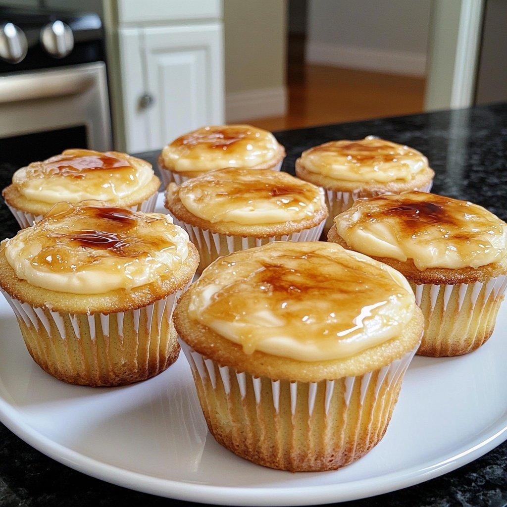 Vanilla Bean Crème Brûlée Cheesecake Cupcakes
