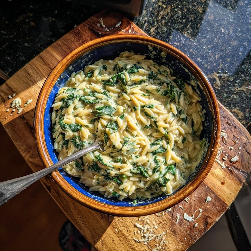 Creamy Spinach Orzo