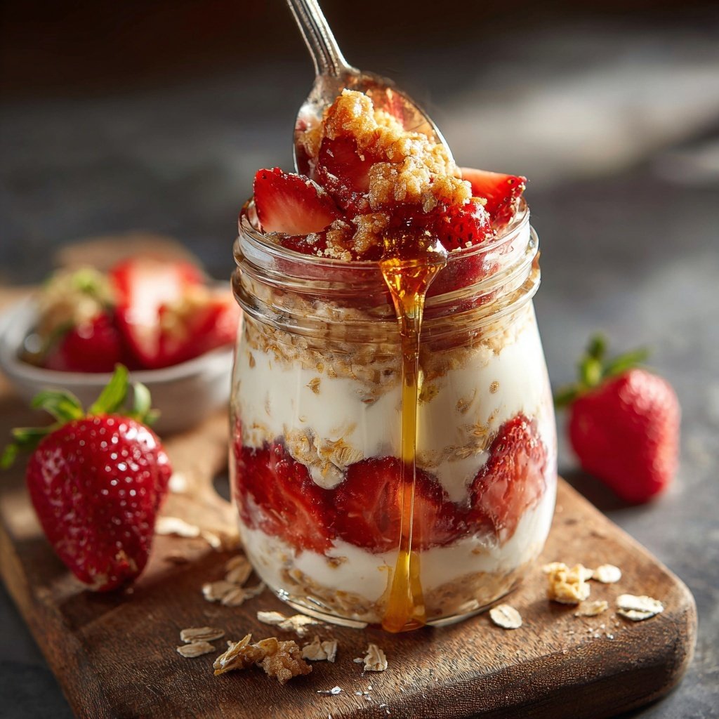 Strawberry Cheesecake Overnight Oats
