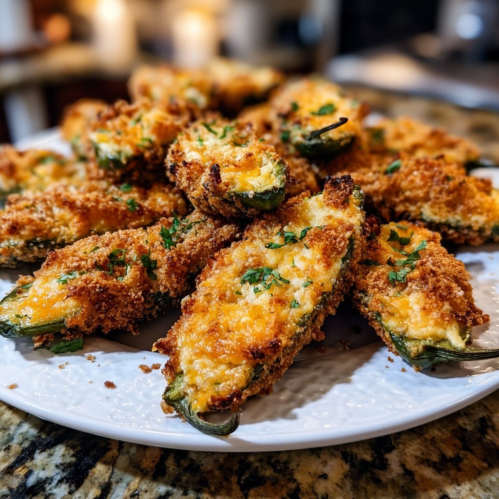 Jalapeno Poppers with Cheddar Herb Filling