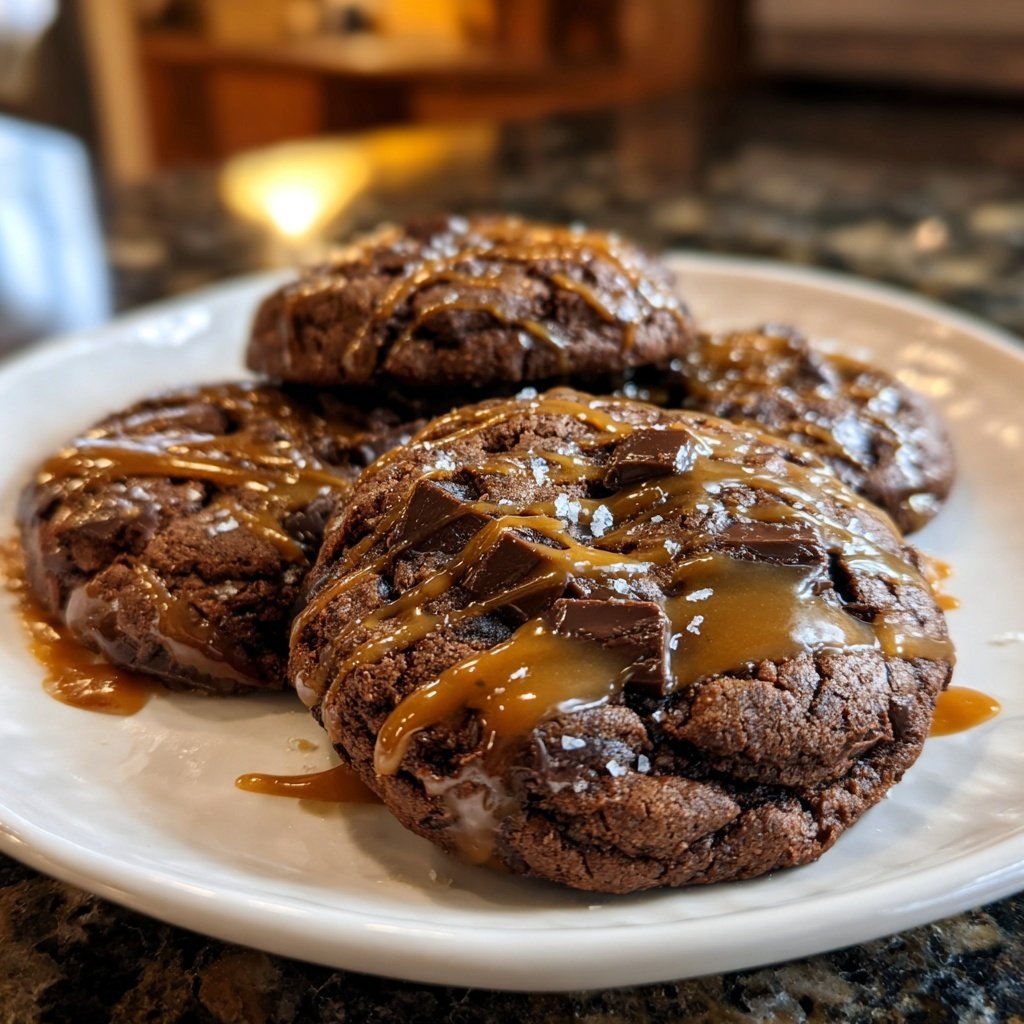 Salted Caramel Chocolate Cookies