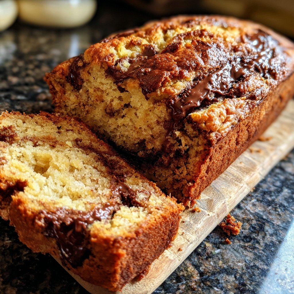 Banana Bread with Nutella Swirl Recipe