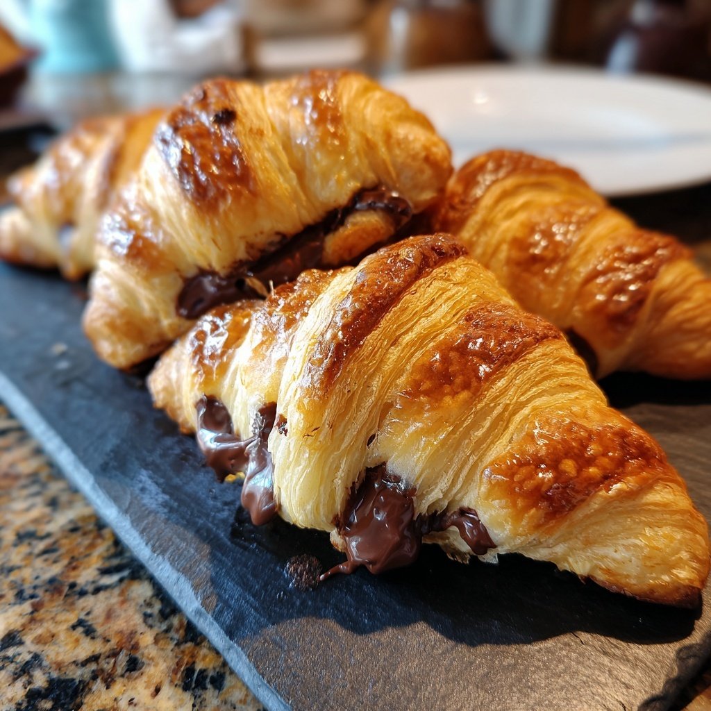 Croissants Filled With Chocolate