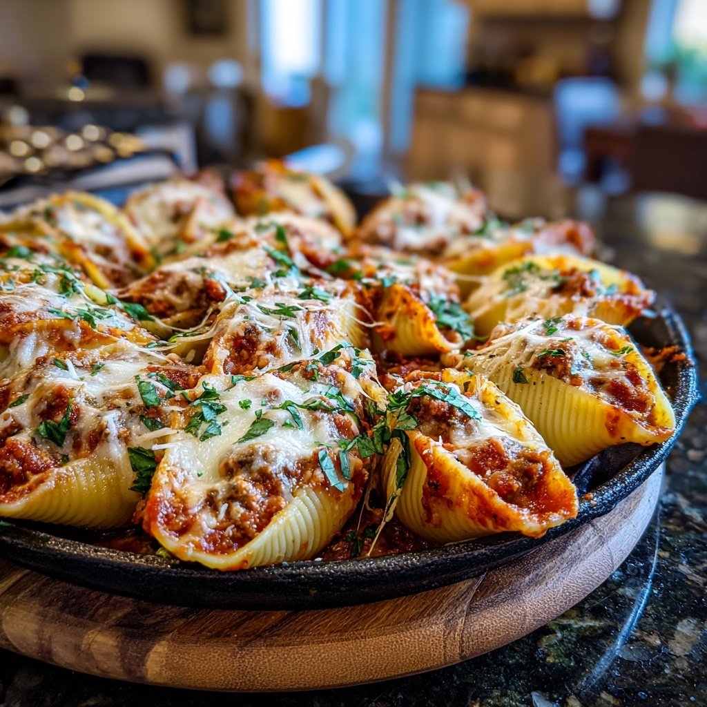 Ground Beef Stuffed Shells
